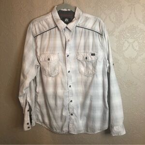 Rock & Republic Plaid button down shirt long sleeve XL great condition